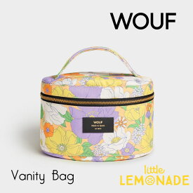 【WOUF】 バニティポーチ Yelli Vanity Bag フラワー 花柄 ペールオレンジ ラベンダー メイクアップバッグ メイクポーチ 化粧ポーチ ポーチ 小物入れ 旅行ポーチ 化粧品入れ MX230003 100%リサイクル素材 あす楽 リトルレモネード 24SALE