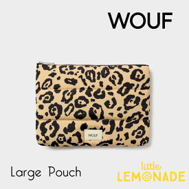 【WOUF】 ラージポーチ Agathe Pouch キルティング レオパード ヒョウ柄 アニマル柄 クラッチバッグ バッグ 女性向け ギフト 小物入れ 小物ポーチ 100%リサイクル生地 MLQ230026 あす楽 リトルレモネード