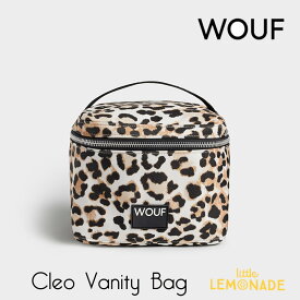 【WOUF】 バニティポーチ Cleo Vanity Bag ヒョウ柄 レオパード 19 x 15 x 19 cm おしゃれ pouch メイクアップバッグ メイクポーチ 化粧ポーチ ポーチ 小物入れ 旅行ポーチ 化粧品入れ MXN230034　あす楽 リトルレモネード