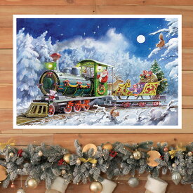 【クリスマス用品】アドベントカレンダー：機関車サンタ☆メール便200円発送可能
