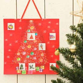 【クリスマス用品】アドベントカレンダー：赤いツリー