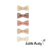 MIMI&LULA ETHEL BOW CLIPS ヘアクリップ ピンク ベージュ ゴールド ホワイト リボン キラキラ ヘアアク…