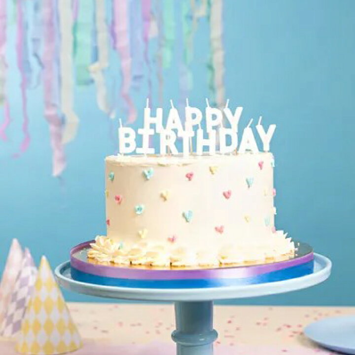 楽天市場】HAPPY BIRTHDAY キャンドル ホワイト 2.5 cm [13本入り 
