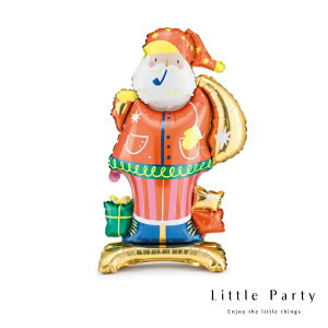 クリスマス 飾り 風船 バルーン クリスマスパーティー【サンタクロース スタンディング ホイルバルーン ビックサイズ 50 x 85 cm】 飾り付け サンタ 部屋 室内 飾りつけ 装飾 デコレーション