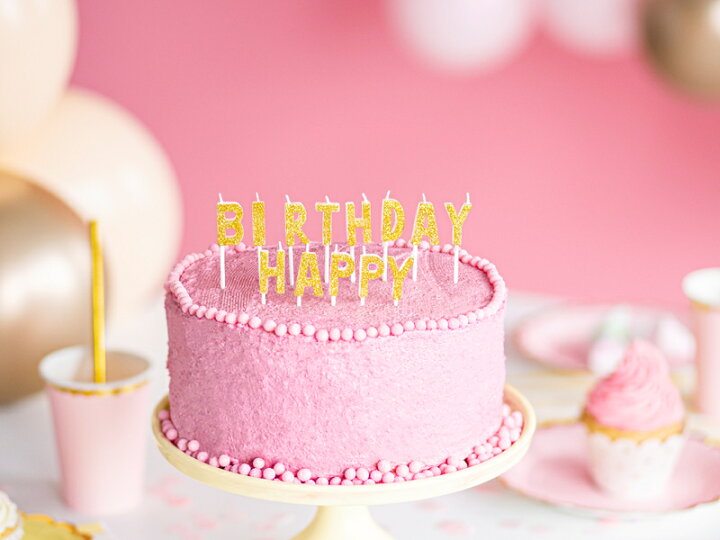 楽天市場 Happy Birthday キャンドル ゴールド バースデーキャンドル バースデー キャンドル ケーキトッパー 誕生日 誕生日ケーキ パーティー お祝い おしゃれ かわいい あす楽 Partydeco Little Party