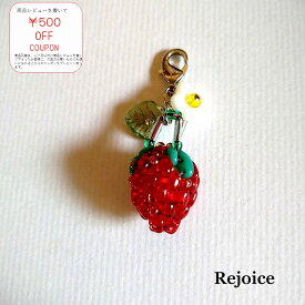 【ステッチで可愛いいちごを！】改訂版イチゴチャーム～赤Ver.～/ビーズアクセサリーキット ビーズチャーム チャーム ビーズステッチ パーツ ハンドメイド アクセサリー キット 手作りアクセサリー 手作りキット 大人 イチゴ 苺 リトルビーズビレッジ