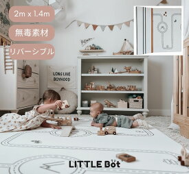 ベビーマット 床暖房対応 リバーシブル 赤ちゃん (Country Road Nordic + Stripe) 赤ちゃん用マット ベビー用品 ベビーマットレス 道路柄 ベビープレイマット おしゃれ かわいい