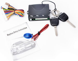 12V キーレスエントリーキット キータイプ 汎用 車ダミーセキュリティLED付き Kタイプ