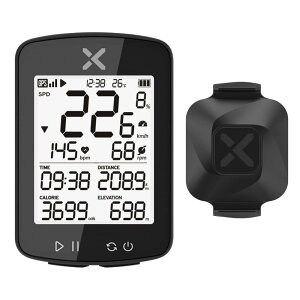 XOSS G+ Gen2 GPS TCR VORTEXPCfX ZT[ fA[h Xs[h/PCfXZT[t 2.2C`  USB[d IPX7h ANT+ BluetoothΉ obe[ CX  ]/