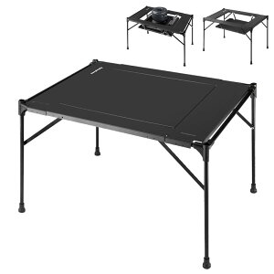 KingCamp アウトドア テーブル バーベキュー igt 焚き火テーブル アルミ 折りたたみ コンロ対応 2.1kg軽量 連結可能 耐熱 高耐荷重 携帯便利 コンパクト収納 タフ丸テーブル キャンプ bbq ピクニッ