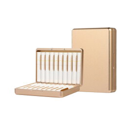 KAZARI ケース IQOSに適合する タバコケース ヒートスティック専用ケース 20本入れ シガレットケース 丈夫 アイコスイルマ プライム ILUMA PRIME ILUMA ONE アイコスイルマワン用の煙草ケース アルミ合金 アイコス箱の潰し対策に (ゴールド, アルミ合金)