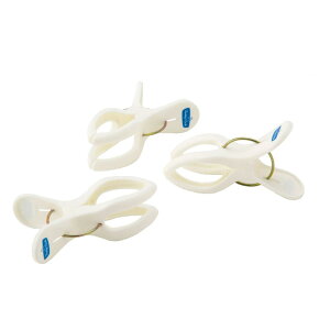 フレディレック(Freddy Leck) ホールピンチ6P ホワイト | 洗濯ばさみ 洗濯バサミ 軽量 軽い ランドリー 洗濯