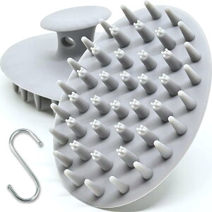 【40歳以上の男用】 頭皮ブラシ シャンプーブラシ メンズ スカルプブラシ 【毛髪診断士推奨】 ヘッドブラシ 頭皮マッサ ージ グレー