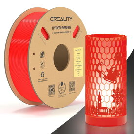 Creality Hyper PETGフィラメント1.75 mm、3DプリンタPETGフィラメントは高速300 mm/s用に設計され、K1 Max/K1/K1C、1kg（2.2 lbs）/ボビン、寸法精度±0.05 mm（レッド）