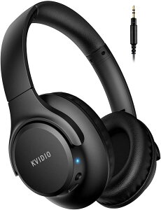 ���C�����X �w�b�h�z�� KVIDIO Bluetooth 5.3 65���ԍĐ� �w�b�h�z�� 40mm HD �h���C�o�[���j�b�g �I�[�o�[�C���[�w�b�h�z�� �}�C�N���� �w�b�h�z�� �L�� ���� ���p �Չ� ���^ �n���Y�t���[�ʘb��
