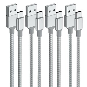 usb c ケーブル【1m+1m+2m+2m 4本】タイプc ケーブル Type C 3A急速充電 QC3.0対応 急速充電 PD対応 ナイロン編み 断線防止iPhone 16/15 Samsung/Note/Huawei Sony Xperia Nintendo Switch/GoPro その他Android USB-C機器対応