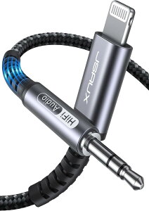 yApple MFiF؁zJSAUX Lightning 3.5mm aux P[u iPhoneΉ ϊ Cz HIFI ϋviC҂ HIFI Aux R[h wbhtH Xs[J[ȂǂɐڑiPhone14 Plus/Pro iPhone13/iPhone12/iPhone11/iP