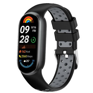 [Asvufeyy] �V���R���o���h Xiaomi Smart Band 10 / 9 / 8 �Ή� �����x���g, �V���I�~ �X�}�[�g�o���h 10 / 9 / 8�p �\�t�g���y�� �ʋC�� 2�F�V���R�������p�X�g���b�v - �u���b�N/�O���[