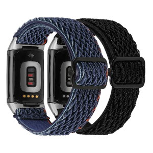 Wearlizer Fitbit Charge6/Charge5�o���h �t�B�b�g�r�b�g �`���[�W6/�`���[�W5�ɑΉ� �i�C�������e���o���h �X�|�[�c�o���h �����x���g �y�ʒʋC�� �H��v��Ȃ��A�C�y�ɍ����ւ��� �_�炩�� �j�� 