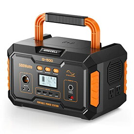 ポータブル電源 大容量 500W GRECELL 140400mAh/519wh ポータブルバッテリー 純正弦波 MPPT制御方式採用 家庭用蓄電池 PSE認証済 ワイヤレス充電搭載 10台デバイス同時充電 PD60W急速充電USB-C/USB-A 合計四ポート出力 AC(瞬間最大1000W)/DC出力