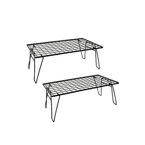 HIBARI フィールドラック キャンピングラック 2個セット マットブラック キャンプ収納 コンパクト アウトドアワゴン アウトドアテーブル 折りたたみ テーブル ローチェアアウトドア キャンプ