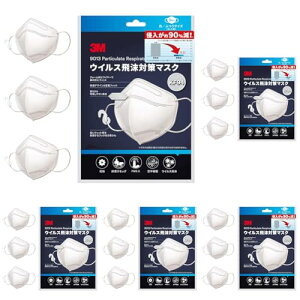 スリーエム(3M) 3M マスク ウイルス飛沫対策 KF94 不織布 快適形状 密着フィット 3D 白 3枚 KF94W3
