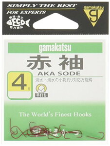 がまかつ(Gamakatsu) 赤袖 フック 4号 釣り針