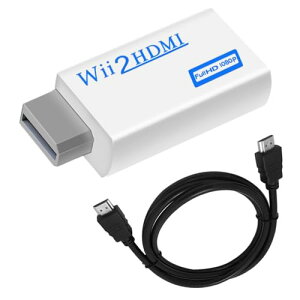 Wii To HDMI ϊA_v^ Wiip ϊA_v^ 3.5mmI[fBI|[gt Deear WiiHDMIɕϊ Ro[^[ 480p/720p/1080pɏo͉\ HDTVɑΉ Mጸ ϔM gѕ֗ zCg 1.5[g