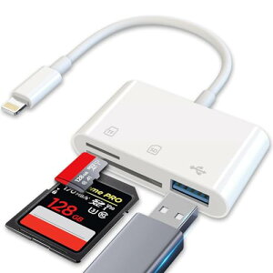 yMFiF؁ziPhone SDJ[h[_[ 3in1 USB/SD/TFϊA_v^ ݒsv ʐ^/rfI USB3.0  o] J[h[_[ iPhone/iPad/iOSΉ