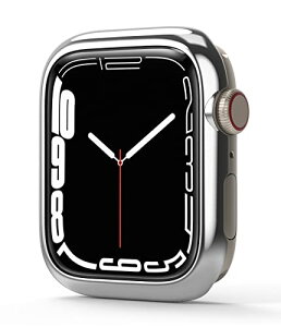 �yRingke�zApple Watch 9 / 8 / 7 45mm �P�[�X BEZEL STYLING �ϐF�h�~ �ϏՌ� �����^ �ی�P�[�X �X�e�����X�� ���^���b�N �A�b�v���E�H�b�` �E���g�� 9 / 8 / 7 45mm �X�}�[�g�E�H�b�` ���^���b�N�P�[�X - Silv