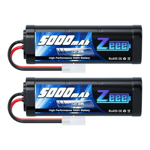 �[�G�G Zeee 7.2V 5000mAh NiMH TAMIYA�v���O�t�� 2�p�b�N �j�b�P�����f��e�ʃo�b�e���[ ���W�R�����i�o�b�e���[ RC�J�[�p RC�{�[�g�p ���[�V���O�J�[�p�Ȃ�