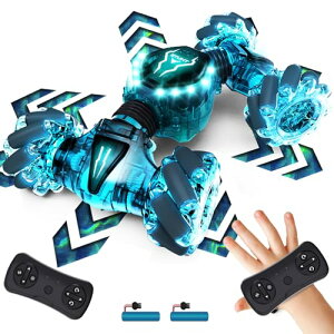 Tecnock ���W�R���J�[ �W�F�X�`���[���W�R�� �q������ �X�^���g�J�[ ���ʑ��s 360°��] 4WD �I�t���[�h LED���C�g �l�֋쓮 USB�[�d �����R���J�[ RC�J�[ �� �������� �a���� �v���[���g ��l���� 