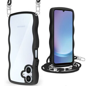 Galaxy A25 5G �P�[�X/SC-53F �P�[�X �N���A �V�����_�[ �M�����N�V�[ A25 5G �J�o�[ ���˂��� ���� �l�C ���킢�� �ϏՌ� �X�}�z�P�[�X �X�g���b�v�t�� ���O���\ ���������\ �񂩂� ���|�� ��