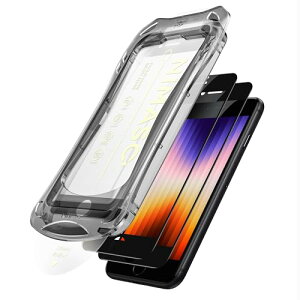NIMASO �K���X�t�B���� iPhone SE3 �p/iPhone SE2 �p �����K���X �S�� �ی�t�B���� �������o ���ȒP�\��t�� �ϏՌ� �w��h�~ �K�C�h�g�t�� 2���Z�b�g SE ��2����/��3����/iPhone 8/7/6/6s �p DSP24H1512