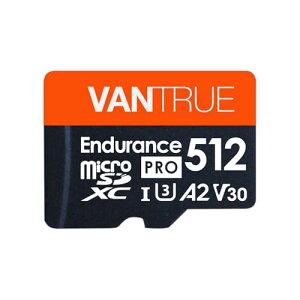 VANTRUE 512GB microSD�J�[�h U3 ���� UHS-I microSDXC�������[�J�[�h 4K UHD ����B�e �}�C�N��SD�J�[�h �h���C�u���R�[�_�[ �A�N�V�����J���� �Ď��J����
