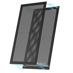 ATiC PC �P�[�X�t�@�� �h�o�O���� �}�O�l�b�g 120*240mm 2������ �t�@���P�[�X �t�@�� �t�B���^�[ �h�o���b�V�� ���C�z���V���[�V�t�@���p PVC�f�� �J��Ԃ��g���� Black