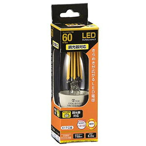 LED�d�� �t�B�������g �V�����f���A E17 60���� 6W �d���F �N���A ������ LDC6L-E17/D C6 06-3487