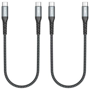 SUNGUY USB Type C �P�[�u�� 0.3M �y2�{�g�z PD 60W �}���[�d USB C to USB C �P�[�u�� �Z�� Type C to C USB2.0�f�[�^�]�� iPhone17/16/15�V���[�Y�AGalaxy S25/S24�AiPad Pro/iPad air/MacBook Air/MacBook Pro�Ȃǂ̃^�C�vc�@���