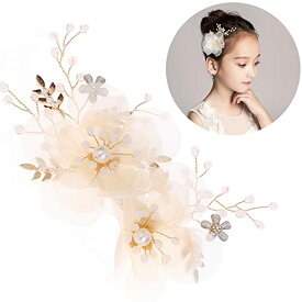 子供髪飾り 花びら フラワーヘアークリップ キッズ ヘアアクセサリー 上品 写真撮影 女の子 ピアノ 発表会 入学式 卒業式 結婚式
