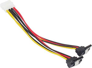 �I�[�f�B�I�t�@�� IDE to SATA �d���ϊ��P�[�u�� ���b�`�t�� IDE 4�s�� �� SATA�d�� (15�s��) 2����P�[�u�� L�^ 20cm