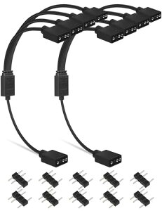 upHere ARGB�t�@���p�d���P�[�u�� 4����P�[�u�� �A�h���T�u��LED�p5V3�s��ARGB�w�b�_�[�R�l�N�^ RGB�t�@����LED�e�[�v���ݗp 2�{�y53ARGB4-1�z