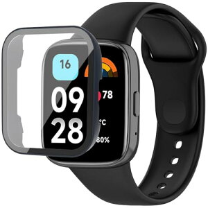 FINON for �V���I�~ Xiaomi Redmi Watch 3 Active �p �P�[�X �K���X�t�B������̌^ �y�� �ȈՒE�� �V���v�� (�l�C�r�[)