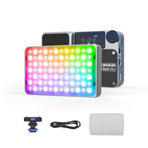 aputure amaran Ace 25C 25W RGB���^�B�e���C�g �t���J���[ ���C�z���E�N�C�b�N�����[�X�@�\�t�� 1/4�l�W������ ���C�u�z�M�EVlog�E�⏕�Ɩ��ɍœK(�V���o�[)