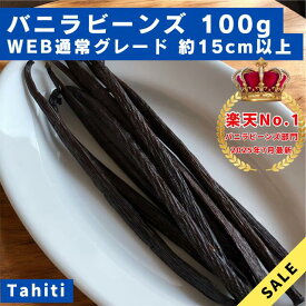 【バニラビーンズ専門店】バニラビーンズ 100g Aグレード タヒチ種 インドネシア産 WEB通常グレード バニラ 業務用 クリスマス LIT VANILLA リットバニラ