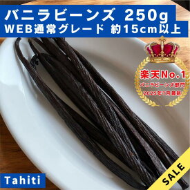 【バニラビーンズ専門店】バニラビーンズ 250g Aグレード タヒチ種 インドネシア産 WEB通常グレード バニラ 業務用 クリスマス LIT VANILLA リットバニラ