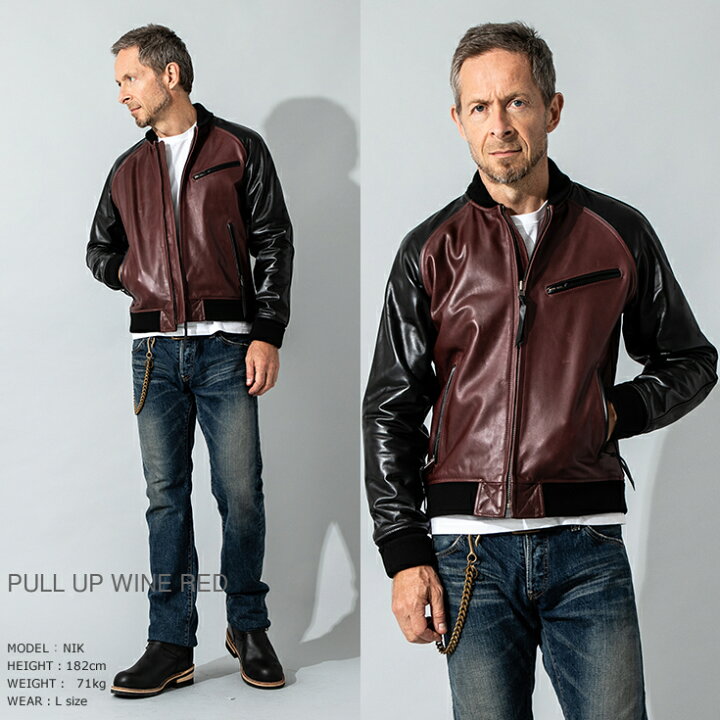楽天市場】Liugoo Leathers 本革 レザ-バイカースタジャン メンズ 