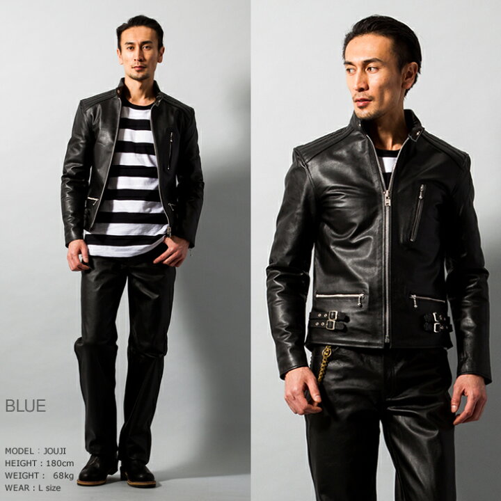 楽天市場】Horn Works 本革 UKシングルライダースジャケット メンズ 