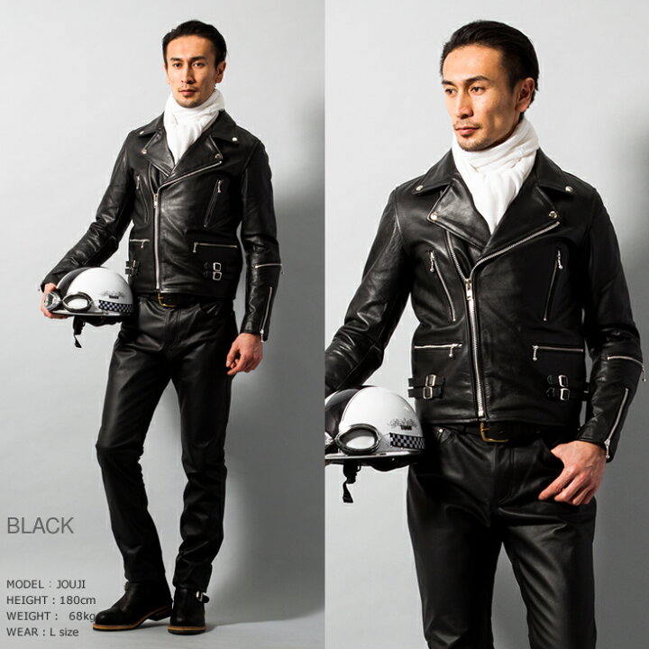 楽天市場】Horn Works 本革 UKダブルライダースジャケット 革ジャン  