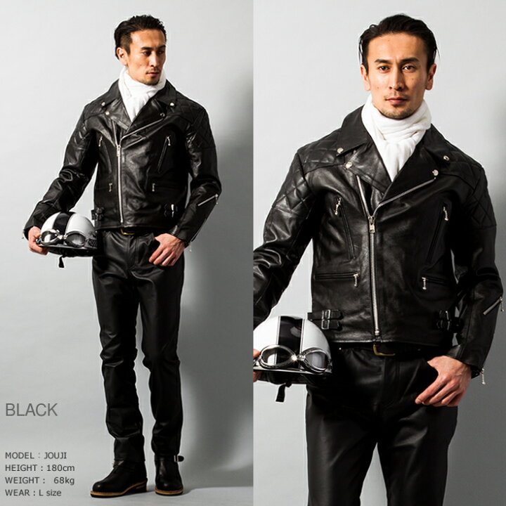 楽天市場】Horn Works 本革 UKパッドダブルライダースジャケット 