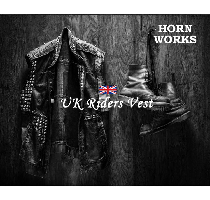 楽天市場】Horn Works 本革 ライダースベスト メンズ ホーンワークス 